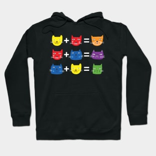 Cat Themed Color Theory for Art Teacher Artist Hoodie